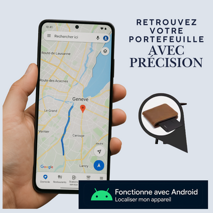 Carte de localisation portefeuille Android